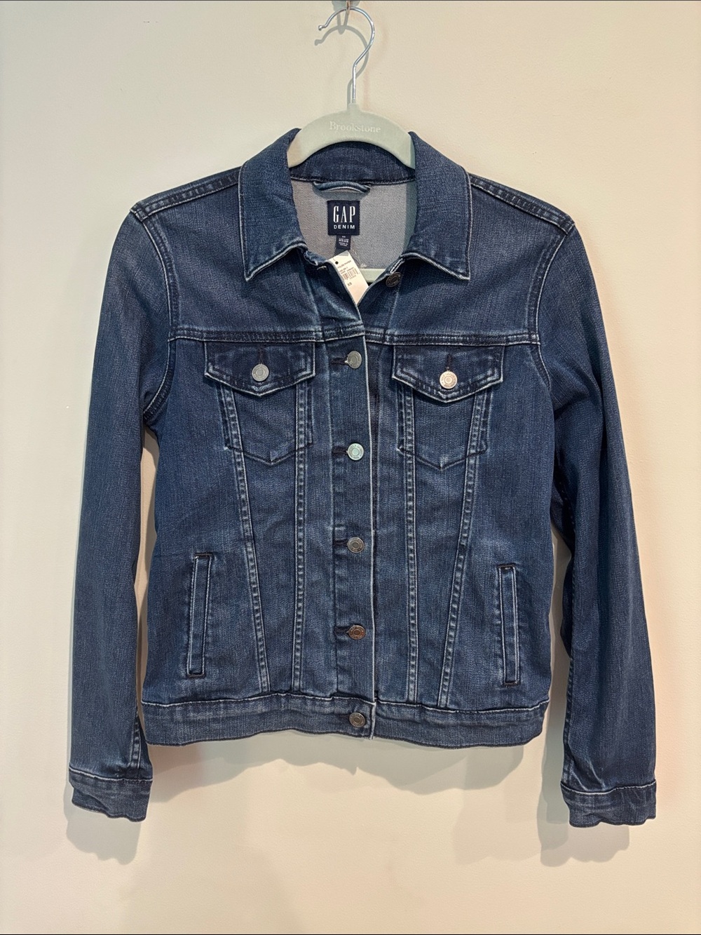 NWT GAP UltraSoft Icon Denim Jacket Dark Wash XS